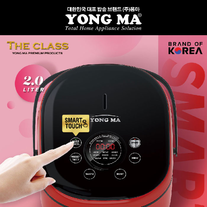 Yong Ma Digital Rice Cooker 2 L - SMC 9027 | SMC9027 Merah 